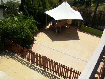 zona carpa y cine verano y vistas al mar