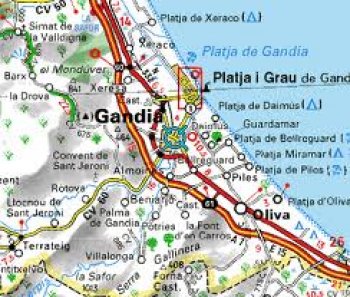 MAPA DE GANDIA