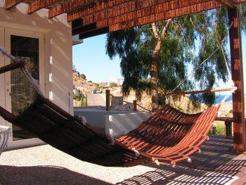 terraza con hamaca
